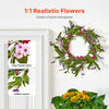 VEVOR Artificial Decorative Wreath, 22 in, Pink Green, Decorated with Daisies, Babysbreath, Buds, Year Round Wreath for All Seasons Indoor and Outdoor Home Wall Window Festival Wedding Decorations