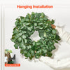 VEVOR Artificial Decorative Wreath, 26 in, Green, Decorated with Eucalyptus Leaves, Berries, Thorny Stems, Year Round Wreath for All Seasons Indoor and Outdoor Home Wall Window Festival Decorations