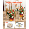 VEVOR Standing Artificial Flowers Arrangements 4 PCS, 17.5-Inch Tall Faux Flower Decorations for Wedding Aisle Runner Chair, Orange Floral Centerpieces for Ceremony Reception Party Outdoor Decor