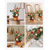 VEVOR Standing Artificial Flowers Arrangements 4 PCS, 17.5-Inch Tall Faux Flower Decorations for Wedding Aisle Runner Chair, Orange Floral Centerpieces for Ceremony Reception Party Outdoor Decor