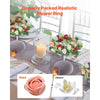 VEVOR Artificial Rose Wreath, 14-Inch Diameter Faux Flower Wreath with Pink and White Roses, Flower Arrangement Centerpiece for Valentine's, Mother's Day, Party, Wedding and Home Table Décor, 10 PCS