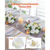 VEVOR Flower Balls Arrangement Bouquet 10 PCS, 9.5-Inch Diameter Artificial Flower Balls Wedding Rose Centerpieces, Faux Flowers Arrangements for Wedding Centerpiece Home Table Decorations, White