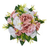 VEVOR Flower Ball Arrangement Bouquet 10PCS, 9.5-Inch Diameter Artificial Flower Balls Wedding Table Centerpieces, Faux Rose Arrangements for Wedding Centerpiece Home Decoration, Pink and White Roses