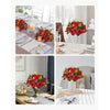 VEVOR Flower Balls Arrangement Bouquet 10 PCS, 9.5-Inch Wedding Red Roses Centerpieces, Fake Flowers Kissing Balls Decor Artificial Floral Arrangements Flower Bouquet for Home Party Table Decorations