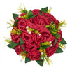 VEVOR Flower Balls Arrangement Bouquet 10 PCS, 9.5-Inch Wedding Red Roses Centerpieces, Fake Flowers Kissing Balls Decor Artificial Floral Arrangements Flower Bouquet for Home Party Table Decorations