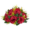 VEVOR Flower Balls Arrangement Bouquet 10 PCS, 9.5-Inch Wedding Red Roses Centerpieces, Fake Flowers Kissing Balls Decor Artificial Floral Arrangements Flower Bouquet for Home Party Table Decorations