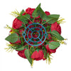 VEVOR Flower Balls Arrangement Bouquet 10 PCS, 9.5-Inch Wedding Red Roses Centerpieces, Fake Flowers Kissing Balls Decor Artificial Floral Arrangements Flower Bouquet for Home Party Table Decorations