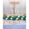 VEVOR Flower Ball Arrangement Bouquet 10 PCS, 19.6 x 8.6 Inch Artificial Flower Balls Wedding Table Centerpieces, Faux Rose Arrangements for Wedding Centerpiece Home Decoration, Blue and White Roses