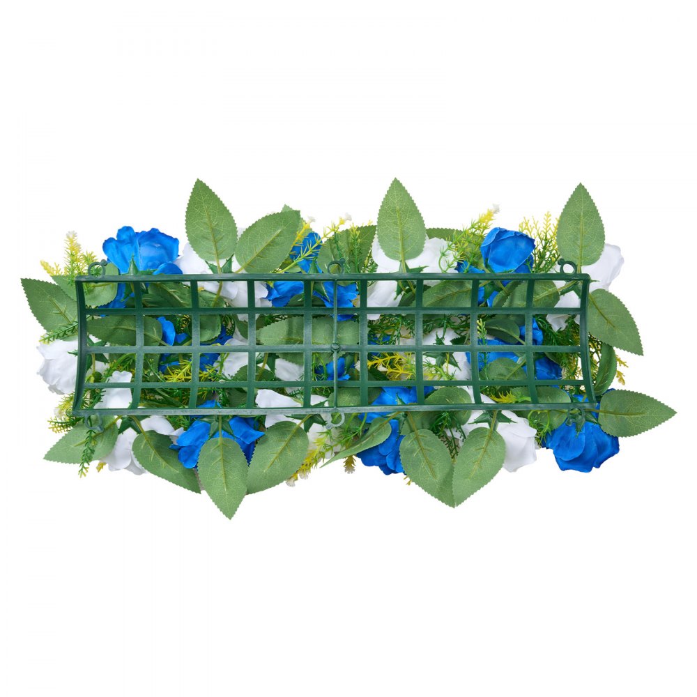 VEVOR Flower Ball Arrangement Bouquet 10 PCS, 19.6 x 8.6 Inch Artificial Flower Balls Wedding Table Centerpieces, Faux Rose Arrangements for Wedding Centerpiece Home Decoration, Blue and White Roses
