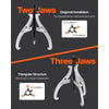 VEVOR Gear Puller Set, 3 in/4 in/6 in/8 in 3 Jaw Bearing Puller with Reversible Jaws, 2 Jaw/3 Jaw Pulley Puller Tool, 4 PCS Heavy Duty Bearing Puller Tool Kit for Pulley Gear Bearing Flywheel Removal