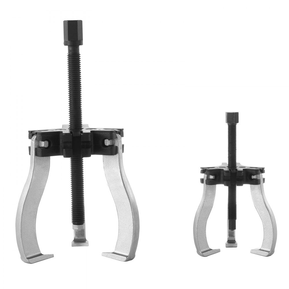 VEVOR Gear Puller Set, 3" and 7" Puller Kit, 3 Jaw Gear Bearing Flywheel Pulley Removal Tool, 2 or 3 Reversible Jaws Wheel Puller, Vertically and Horizontally, External and Internal, 2-Piece