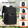 Cooler Bag, 25L Insulated Lunch Bag with Molle Design and Multi-pocket, 600D Cooler Lunch Box with Removable Storage Bags, Soft Cooler for Office, Picnic, Hiking, Beach or Beverage, Black