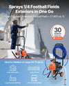 VEVOR Stand Airless Paint Sprayer, 1500W, 3300PSI High Pressure Airless Sprayer with Cart, Cleaning Brush, Hose, Extension Rod, Nozzles, Electric Spray Paint Machine for Large Apartments, Buildings