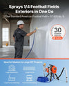 VEVOR Stand Airless Paint Sprayer, 1500W, 3300PSI High Pressure Airless Sprayer, Cleaning Brush, Hose, Extension Rod, Nozzles, Electric Spray Paint Machine for Large Apartments, Factory Buildings