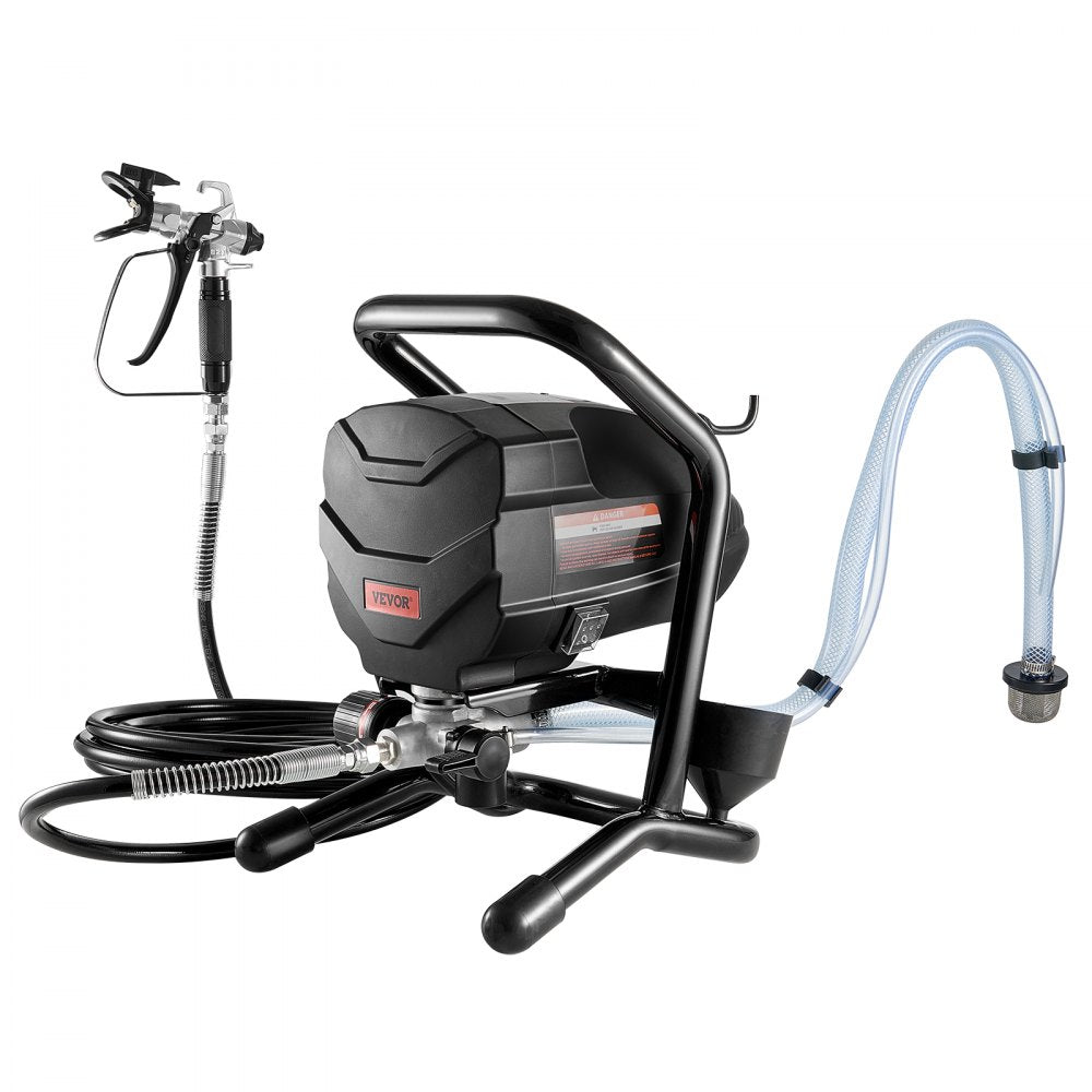 VEVOR Stand Airless Paint Sprayer, 650W High Efficiency Airless Sprayer, 3000PSI Electric Paint Sprayer Machine Extension Rod and Cleaning Kits for Interior and Exterior Furniture/Fence/Home/House