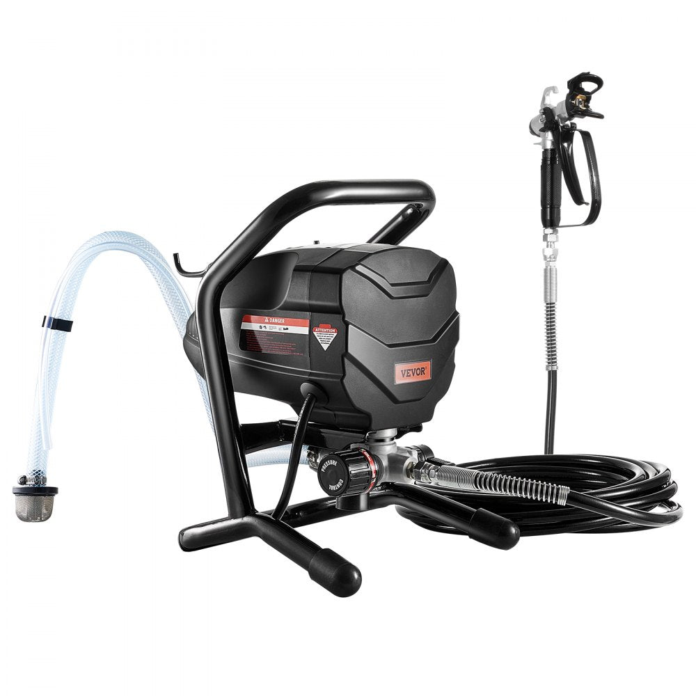 VEVOR Stand Airless Paint Sprayer, 650W High Efficiency Airless Sprayer, 3000PSI Electric Paint Sprayer Machine Extension Rod and Cleaning Kits for Interior and Exterior Furniture/Fence/Home/House