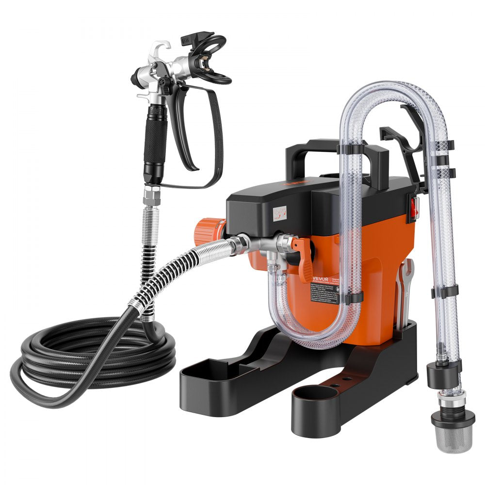 VEVOR Airless Paint Sprayer 650 W 3000 PSI High Pressure Airless Sprayer, For Interior & Exterior House Painting and DIY, Fine and Even, Lightweight Spray Machine with Tip Sets, Hose, Extension Rod
