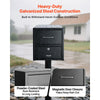VEVOR Post Mount Mailbox, Anti-Pry & Anti-Theft Mailboxes for Outside, Heavy Duty Lockable Mail Box with Magnetic Door, Weather-Resistant Metal Post Box for House Outside 21.06 x 10.63 x 11.22 in