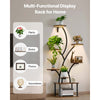 VEVOR Plant Stand Indoor with Grow Lights, 62 in Tall 8-Tier Lighted Plant Shelf, Metal Corner Plants Holder, 3 Timer & 10 Brightness, Tree-Shaped Flower Display Rack for Living Room Balcony Decor