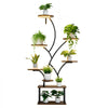 VEVOR Plant Stand Indoor with Grow Lights, 62 in Tall 8-Tier Lighted Plant Shelf, Metal Corner Plants Holder, 3 Timer & 10 Brightness, Tree-Shaped Flower Display Rack for Living Room Balcony Decor