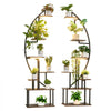 VEVOR Plant Stand Indoor with Grow Lights, 65.5 in Tall 7-Tiered Lighted Plant Shelf, 2 Pack Metal Corner Plants Holder, 3 Timer & 10 Brightness, Half-Moon Shaped Flower Display Rack for Living Room