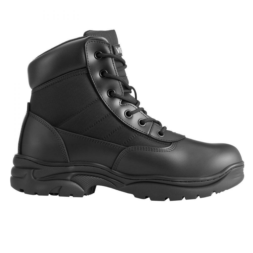 VEVOR Men's Military Tactical Boots, 6 inch Combat Hiking Work Boots, Lightweight & Breathable & Sturdy Mens Motorcycle Interceptor Trooper Boot, for Outdoor Security Mountaineering, US Size 12
