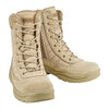 VEVOR Men's Military Tactical Boots, 8 inch Combat Hiking Work Boots, Lightweight & Breathable Side Zipper Motorcycle Interceptor Trooper Boot, for Outdoor Security, US Size 9 Sand-colored