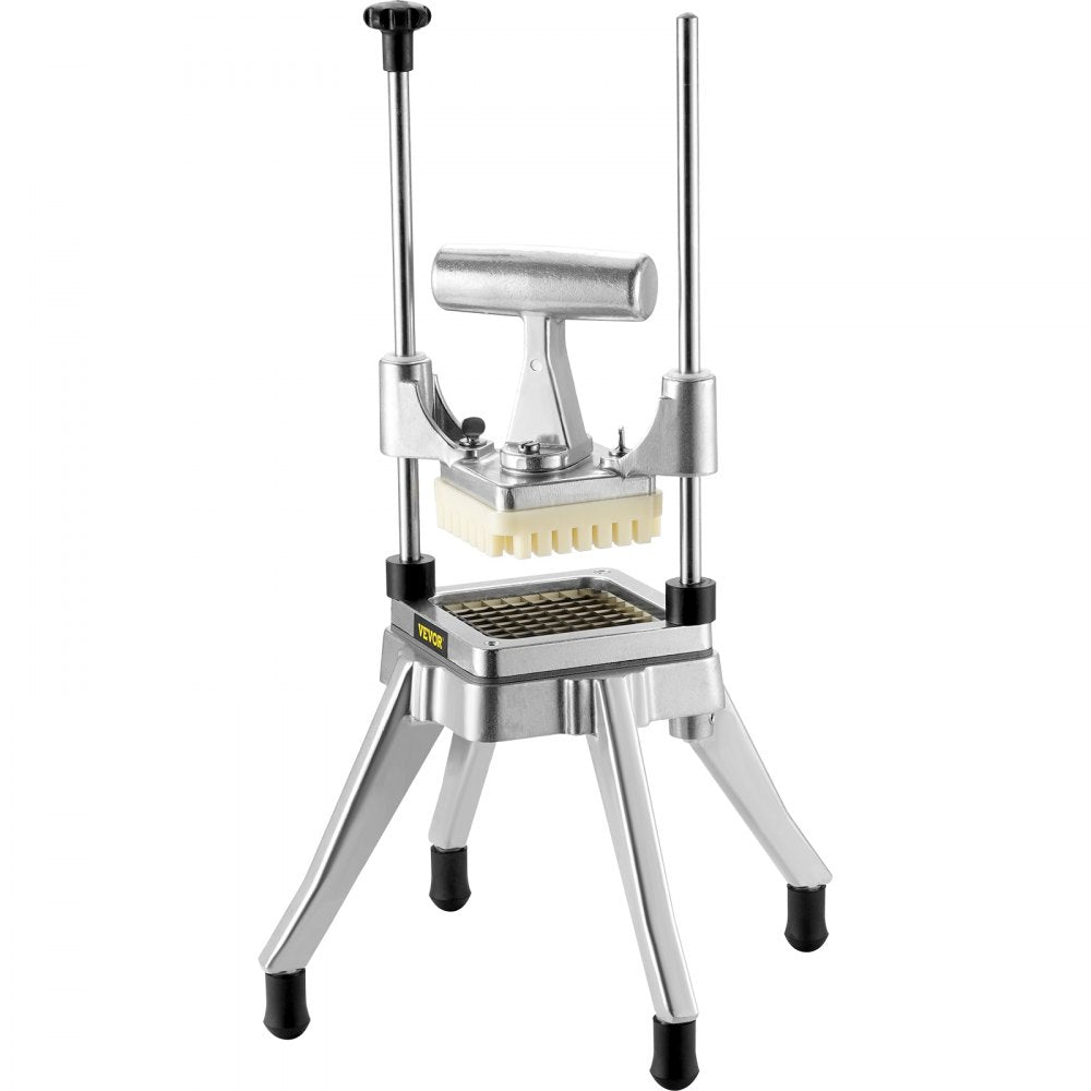 VEVOR Commercial Vegetable Fruit Chopper 1/4" Blade Heavy Duty Professional Food Dicer Kattex French Fry Cutter Onion Slicer Stainless Steel for Tomato Peppers Potato Mushroom