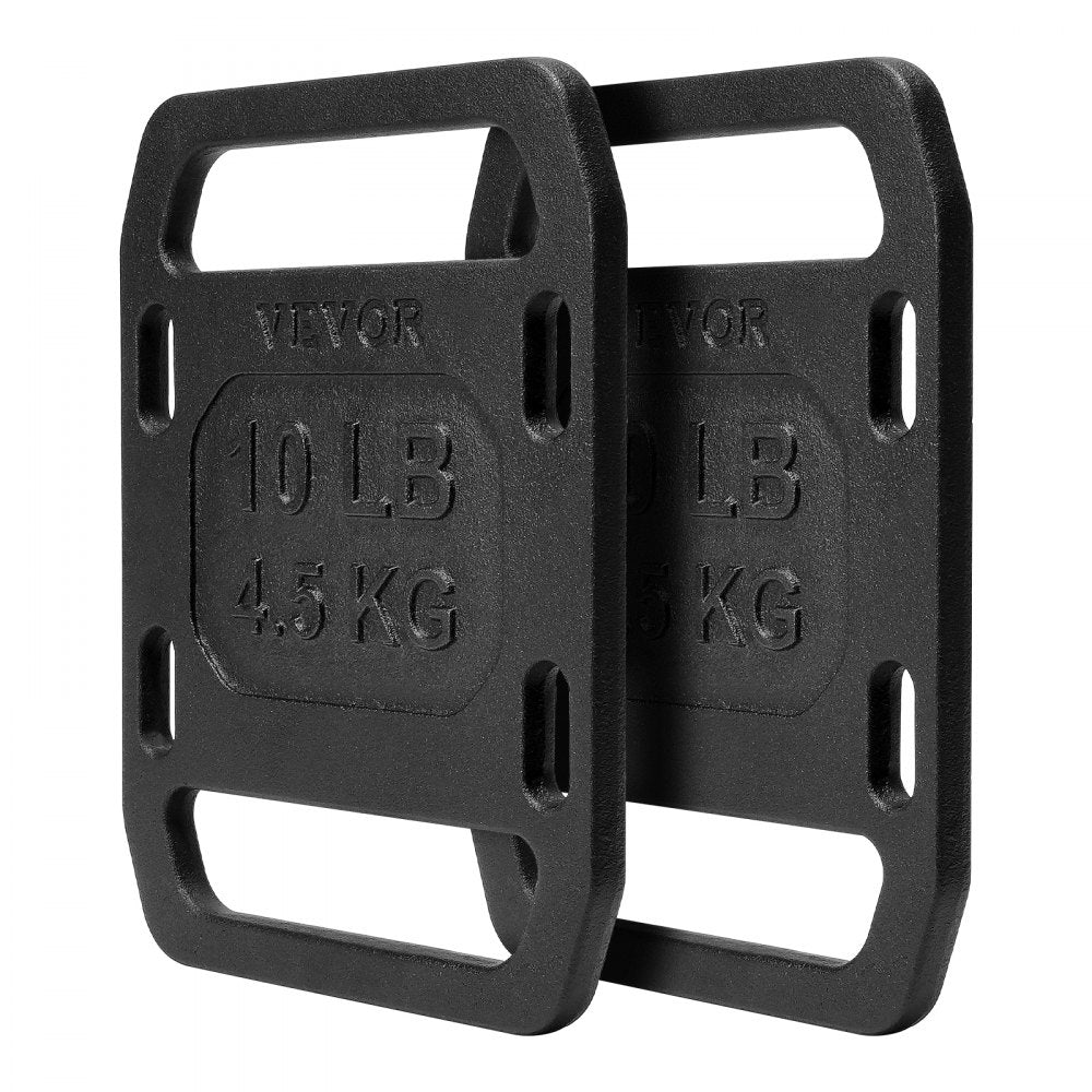 VEVOR Cast Iron Ruck Weights,  10LB Pair Ruck Plate, Weighted Weights for Rucking, Adjustable Ruck Plate with Straps, for Rucking, Swings, Squat, Strength Training, Weightlifting, Fitness Workout