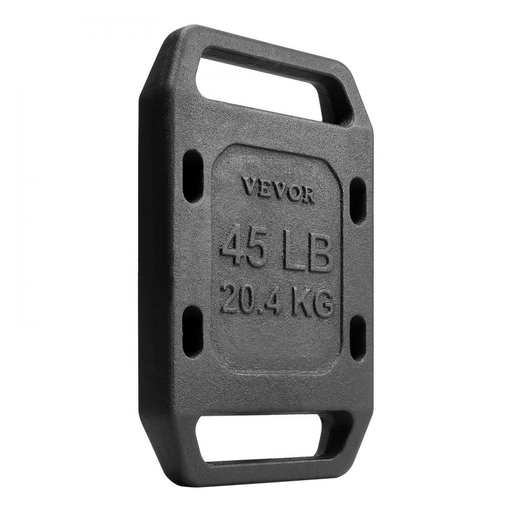VEVOR Cast Iron Ruck Weights,  45LB Single Ruck Plate, Weighted Weights for Rucking, Solid Ruck Plate Weight for Rucking, Swings, Squat, Strength Training, Weightlifting, Fitness Workout