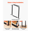 VEVOR Table Legs, 29.1" H x 17.7" W Square Steel Furniture Legs, Modular Design, Easy Assembly, 2204 lbs Max Load Heavy Duty, for Home Office Desk, Workbenches, Dinner Bar Tables, Set of 2, Black