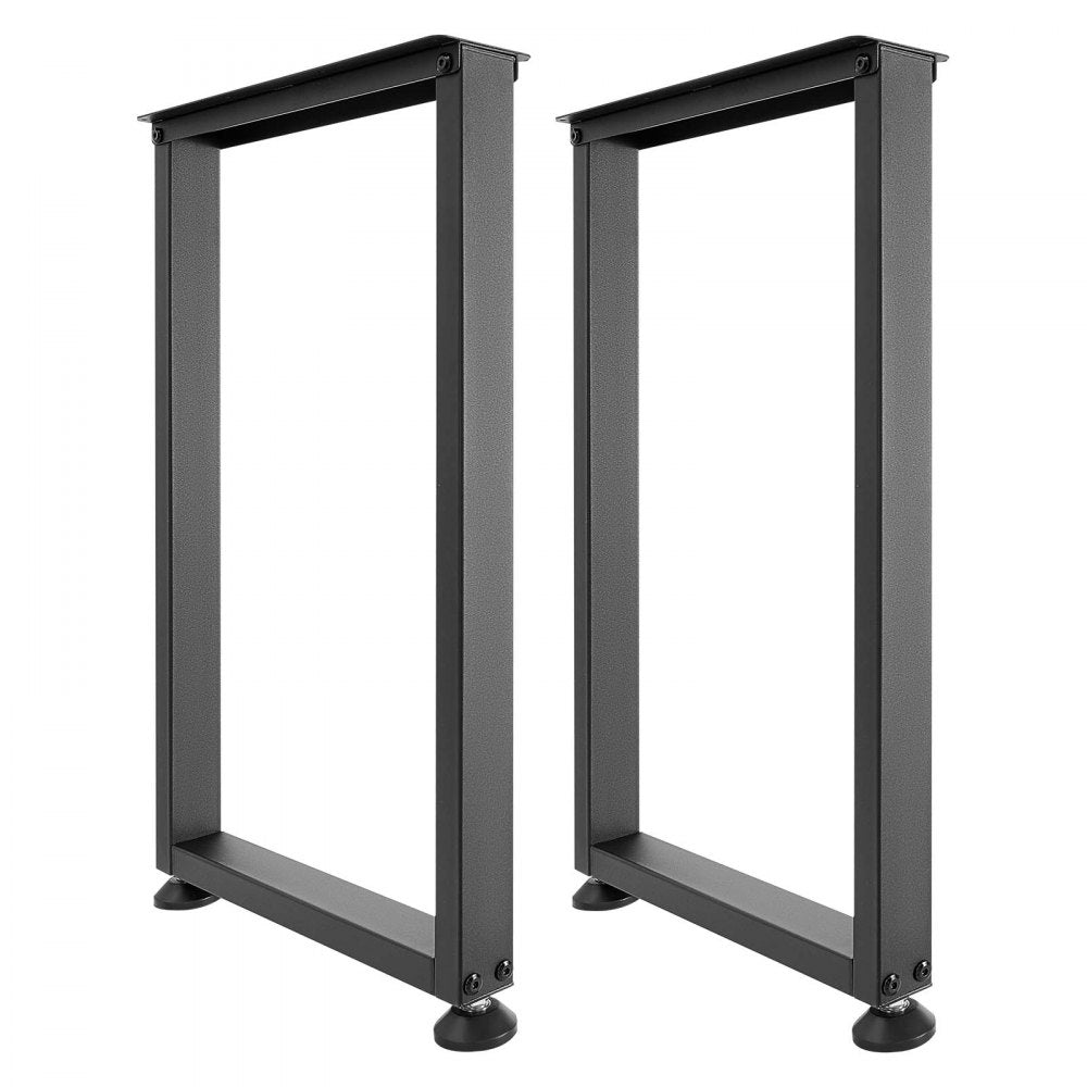 VEVOR Table Legs, 29.1" H x 17.7" W Square Steel Furniture Legs, Modular Design, Easy Assembly, 2204 lbs Max Load Heavy Duty, for Home Office Desk, Workbenches, Dinner Bar Tables, Set of 2, Black