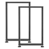 VEVOR Table Legs, 29.1" H x 17.7" W Square Steel Furniture Legs, Modular Design, Easy Assembly, 2204 lbs Max Load Heavy Duty, for Home Office Desk, Workbenches, Dinner Bar Tables, Set of 2, Black