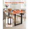 VEVOR Table Legs, 29.5" H x 23.6" W Square Steel Furniture Legs, Modular Design, Easy Assembly, 2204 lbs Max Load Heavy Duty, for Home Office Desk, Workbenches, Dinner Bar Tables, Set of 2, Black