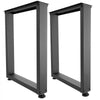 VEVOR Table Legs, 29.5" H x 23.6" W Square Steel Furniture Legs, Modular Design, Easy Assembly, 2204 lbs Max Load Heavy Duty, for Home Office Desk, Workbenches, Dinner Bar Tables, Set of 2, Black