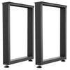 VEVOR Table Legs, 29.5" H x 23.6" W Square Steel Furniture Legs, Modular Design, Easy Assembly, 2204 lbs Max Load Heavy Duty, for Home Office Desk, Workbenches, Dinner Bar Tables, Set of 2, Black