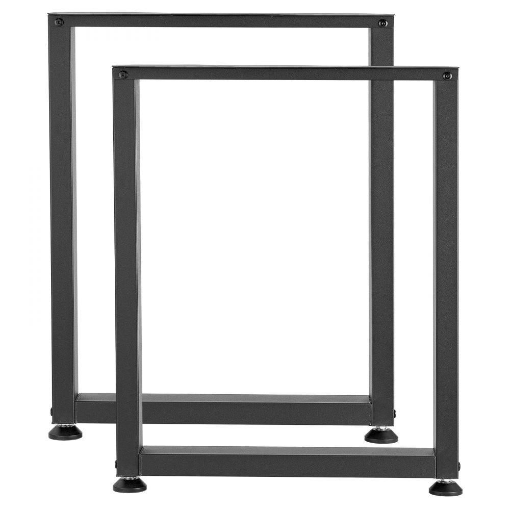 VEVOR Table Legs, 29.5" H x 23.6" W Square Steel Furniture Legs, Modular Design, Easy Assembly, 2204 lbs Max Load Heavy Duty, for Home Office Desk, Workbenches, Dinner Bar Tables, Set of 2, Black