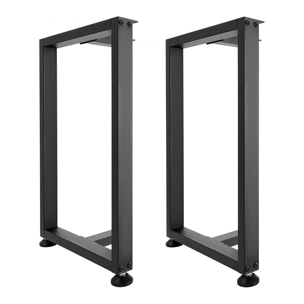 VEVOR Table Legs, 29.1" H x 17.7" W Square T Shape Steel Furniture Legs, Modular Design, Easy Assembly, 2204 lbs Max Load Heavy Duty, for Home Office Desk, Dinner Table, Workbenches, Set of 2, Black