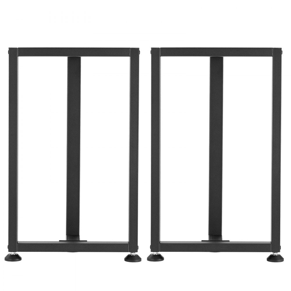 VEVOR Table Legs, 29.1" H x 17.7" W Square T Shape Steel Furniture Legs, Modular Design, Easy Assembly, 2204 lbs Max Load Heavy Duty, for Home Office Desk, Dinner Table, Workbenches, Set of 2, Black