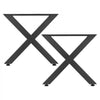 VEVOR Table Legs, 29.5" H x 31.1" W Steel Furniture Legs, Modular Design, Easy Assembly, 2204 lbs Max Load Heavy Duty, for Home Office Desk, Coffee Dinner Bar Tables, Workbench,2 PCS, X Frame, Black