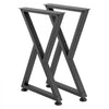 VEVOR Table Legs, 29.1" H x 18.6" W Steel Furniture Legs, Modular Design, Easy Assembly, 2204 lbs Max Load Heavy Duty, Z Shape for Home Office Desk DIY, Coffee Dinner Tables, Workbench,2 PCS, Black
