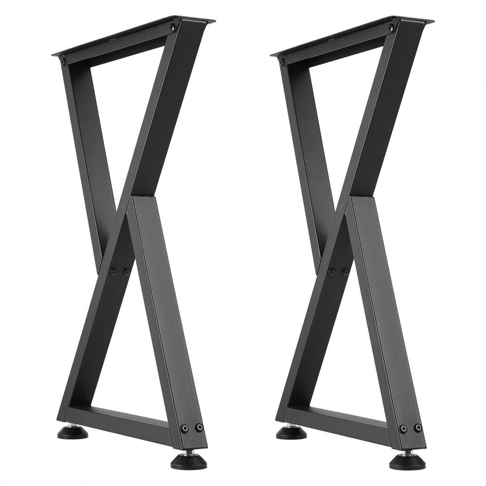 VEVOR Table Legs, 29.1" H x 18.6" W Steel Furniture Legs, Modular Design, Easy Assembly, 2204 lbs Max Load Heavy Duty, Z Shape for Home Office Desk DIY, Coffee Dinner Tables, Workbench,2 PCS, Black