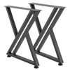 VEVOR Table Legs, 29.1" H x 24" W Steel Furniture Legs, 2204 lbs Max Load Heavy Duty, Easy Installation, Sturdy & Stable for Home Office Desk DIY, Coffee Dinner Bar Tables, Workbench,Set of 2, Black