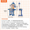 VEVOR Kids Kitchen Playset, Toddler Kitchen with Cooking Stove with Steam, Sounds and Lights, Play Kitchen Set with 48 PCS Cooking Accessory Set for Toddlers, Preschoolers, Children Ages 3-5, Blue