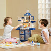 VEVOR Kids Kitchen Playset, Toddler Kitchen with Cooking Stove with Steam, Sounds and Lights, Play Kitchen Set with 48 PCS Cooking Accessory Set for Toddlers, Preschoolers, Children Ages 3-5, Blue