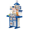 VEVOR Kids Kitchen Playset, Toddler Kitchen with Cooking Stove with Steam, Sounds and Lights, Play Kitchen Set with 48 PCS Cooking Accessory Set for Toddlers, Preschoolers, Children Ages 3-5, Blue