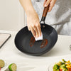 VEVOR Cast Iron Skillet, 3-Piece Frying Pan Set (8, 10, 12 in), Nonstick Skillets with Detachable Wood Handle, Pre-Seasoned Chef's Pan, Kitchen Cookware for Gas, Electrical, and Induction, Black