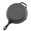 VEVOR Cast Iron Skillet, 4-Piece Frying Pan Set (6, 8, 10, 12 in), Skillets with Heat-Resistant Silicone Handle, Pre-Seasoned Chef's Pan, Kitchen Cookware, for Oven, Gas, Electrical, Induction, Black