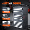 VEVOR Three-Drawer Steel Cabinet for End Mill Organization, Accommodates 1/8" to 1", Features 29 Compartments with Labels, Stackable Design for Efficient Storage
