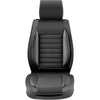 VEVOR Seat Covers, Universal Car Seat Covers Front Seats, 2pcs Faux Leather Seat Cover, Semi-enclosed Design, Detachable Headrest and Airbag Compatible, for Most Cars SUVs and Trucks Black